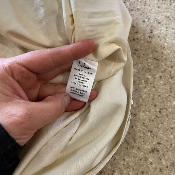 NWOT Lulus Elegant Occasion Silver Sequin One-Shoulder Midi Dress - Picture 7 of 11